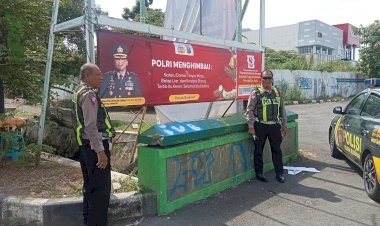 Hadapi-Nataru,-Polisi-Pasang-Spanduk-Imbauan-Kamtibmas