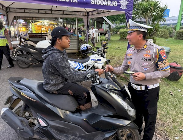 Ratusan Pelanggar Lalu Lintas di Sidoarjo Terjaring ETLE Handheld