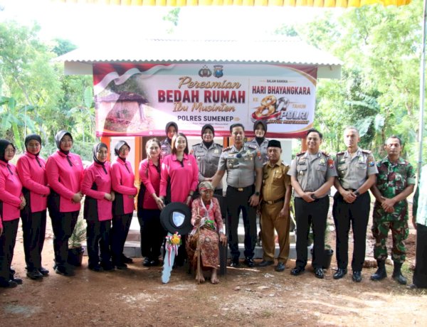 Polres Sumenep Resmikan Bedah Rumah Warga Tak Layak Huni, Wujud Kepedulian Polri di Hari Bhayangkara Ke-80