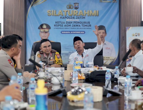 Perkuat Sinergi, Kapolda Jatim Gelar Silaturahmi dengan DPD KSPSI AGN Jawa Timur