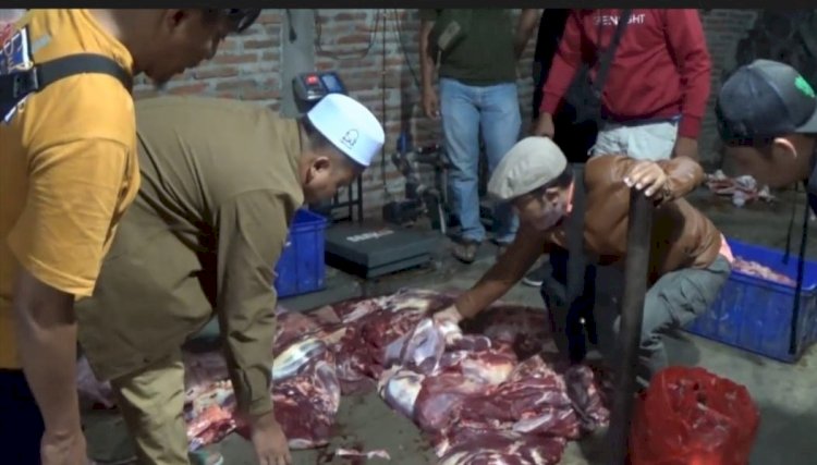 Polres Magetan Berhasil Ungkap Daging Sapi Gelonggongan, Terduga Pelaku Diamankan