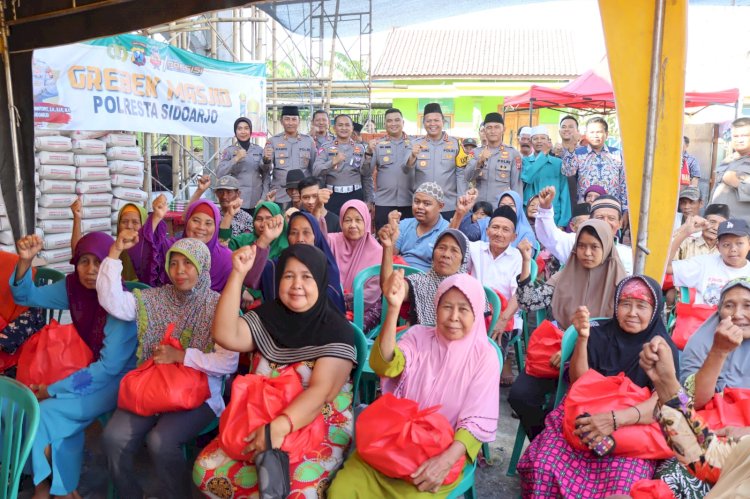 Jumat Curhat di Desa Wonokalang, Polresta Sidoarjo Bantu Pembangunan Masjid dan Sampaikan Imbauan Kamtibmas