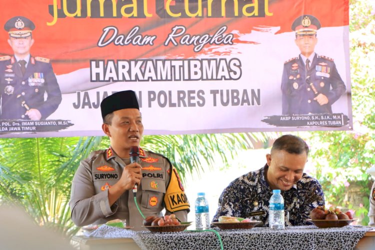 Gelar Jum'at Curhat, Kapolres Tuban Ajak Masyarakat Jaga Kerukunan Meski Beda Pilihan