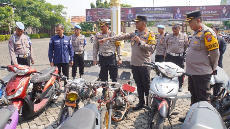 Dua Pekan Razia Balap Liar, Polresta Sidoarjo Amankan 228 Ranmor