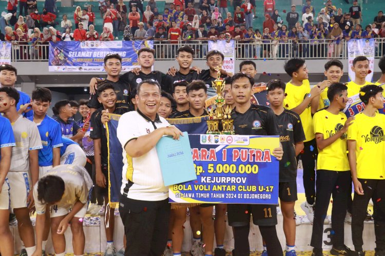 Putra BOMA Bojonegoro Jadi Juara di Kejurprov Bola Voli U-17