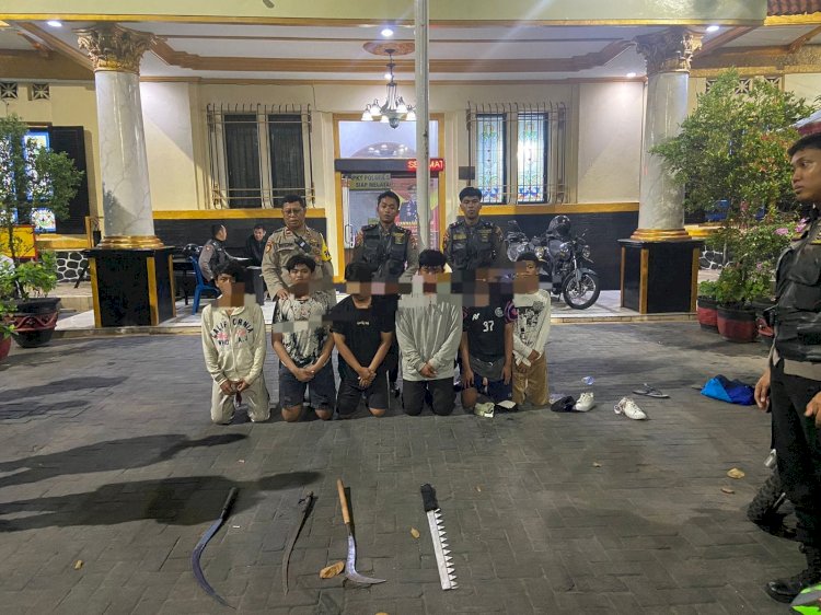 Patroli Presisi Samapta Polrestabes Surabaya Kembali Amankan Anak Ala Gangster