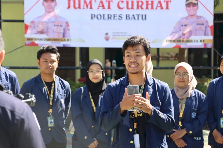 Kelompok KKN Mahasiswa IPB Apresiasi Polres Batu Atas Program Jumat Curhat Door to door