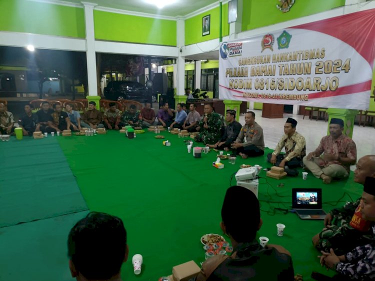 Tiga Pilar Kecamatan Krembung Gelar Cangkrukan Kamtibmas untuk Pilkada Damai