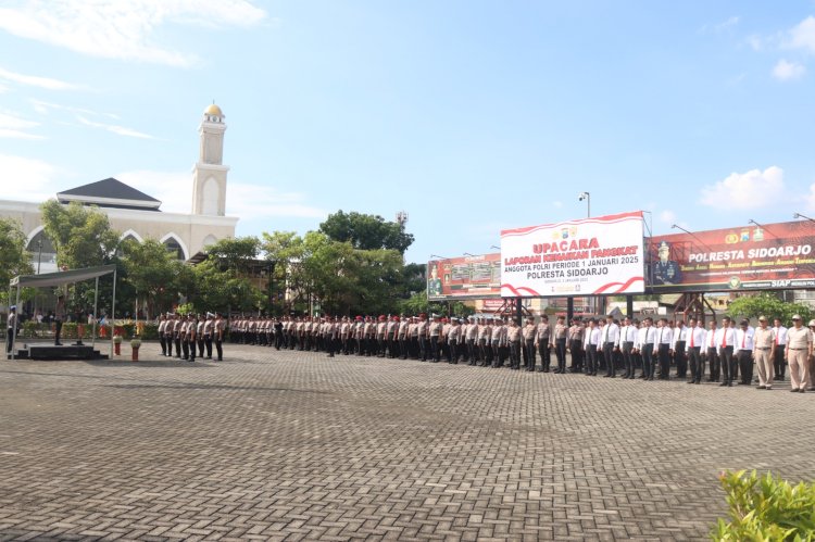 Sebanyak 131 Polisi Sidoarjo Dapatkan Kenaikan Pangkat di Awal 2025